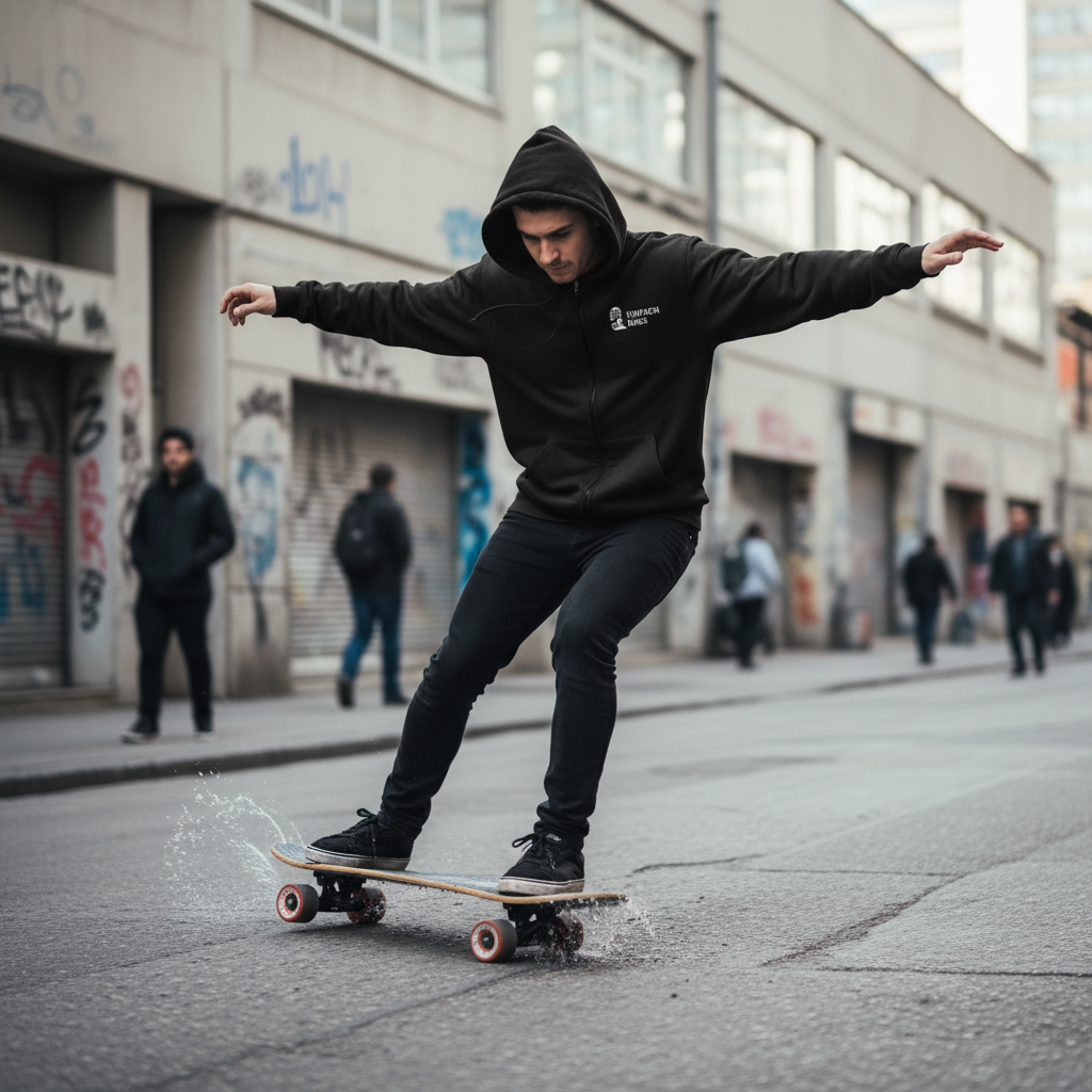 Lichtpfad-Zipper Hoodie