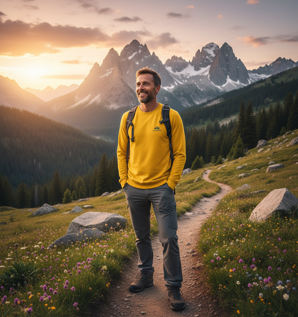 Lichtpfad-Unisex Sweatshirt