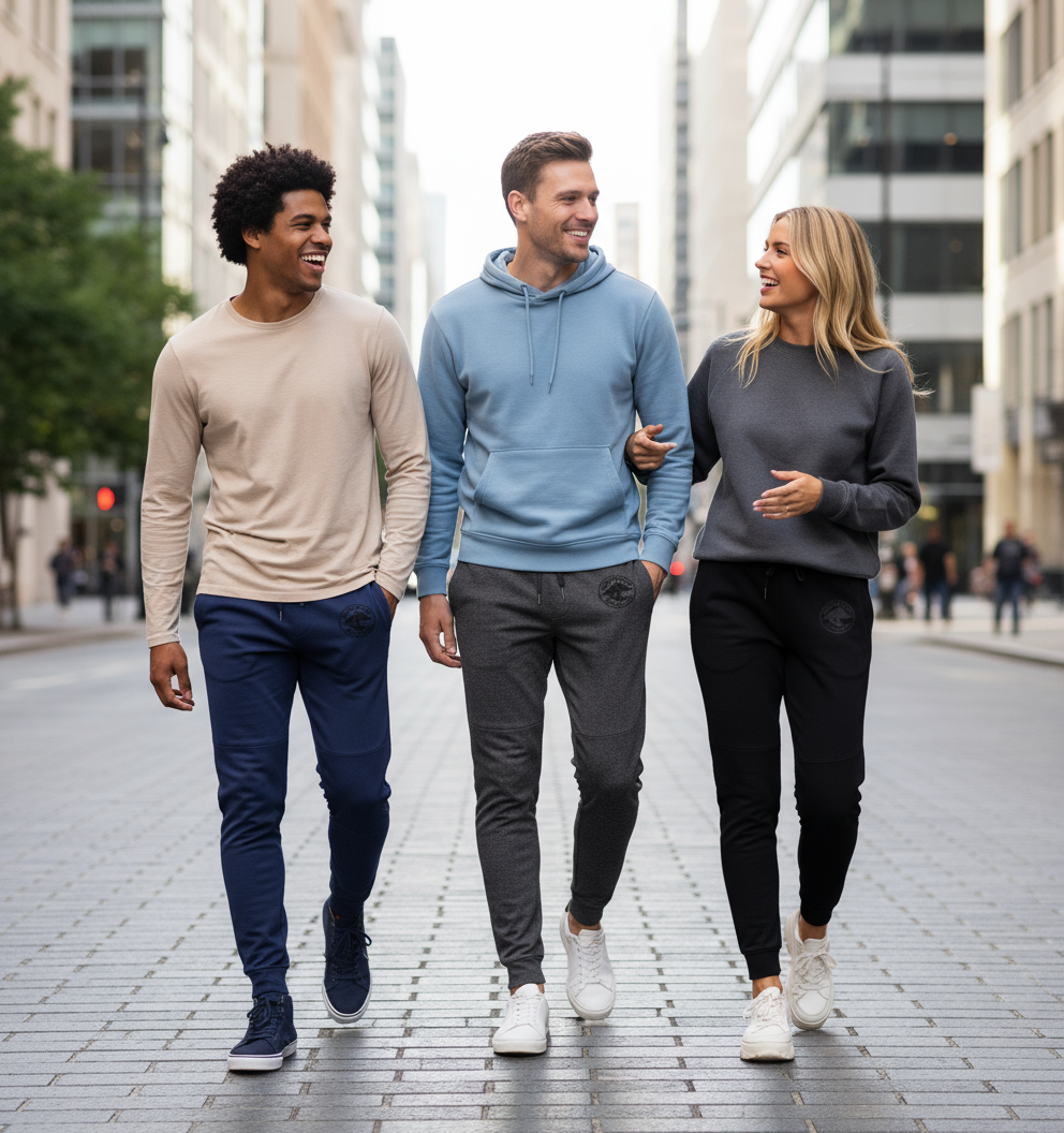 Lichtpfad-Urban Jogger Mit Stick