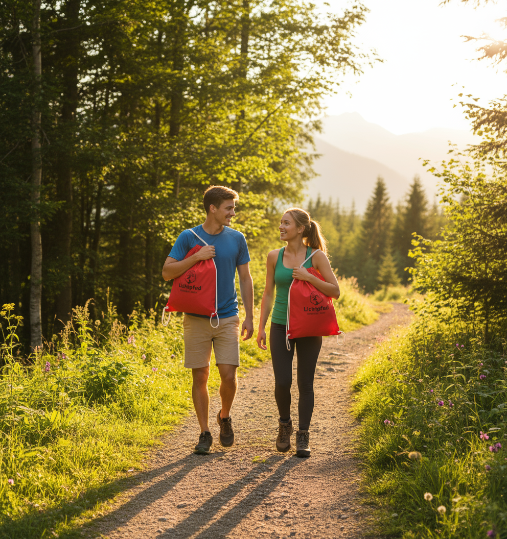 Lichtpfad-Baumwoll Gymsac  - Baumwoll Gymsac